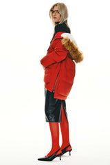 092 Universe® Thickened Down Jacket with Faux Fur Hood
