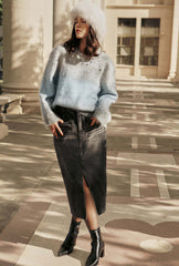 Debbie Denim Pencil Skirt - Black