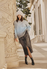 Debbie Denim Pencil Skirt - Black