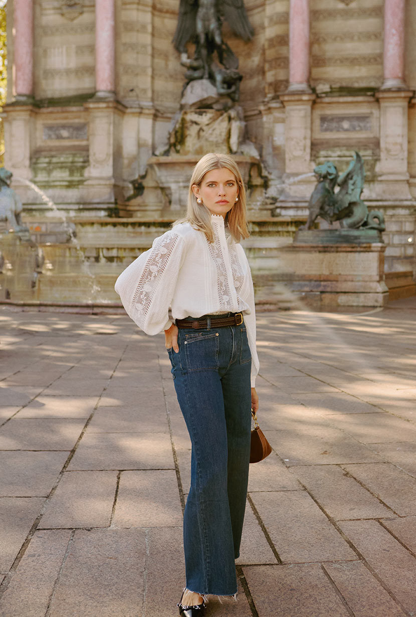 Sevilla High Rise Wide Leg Jeans - Vintage Indigo