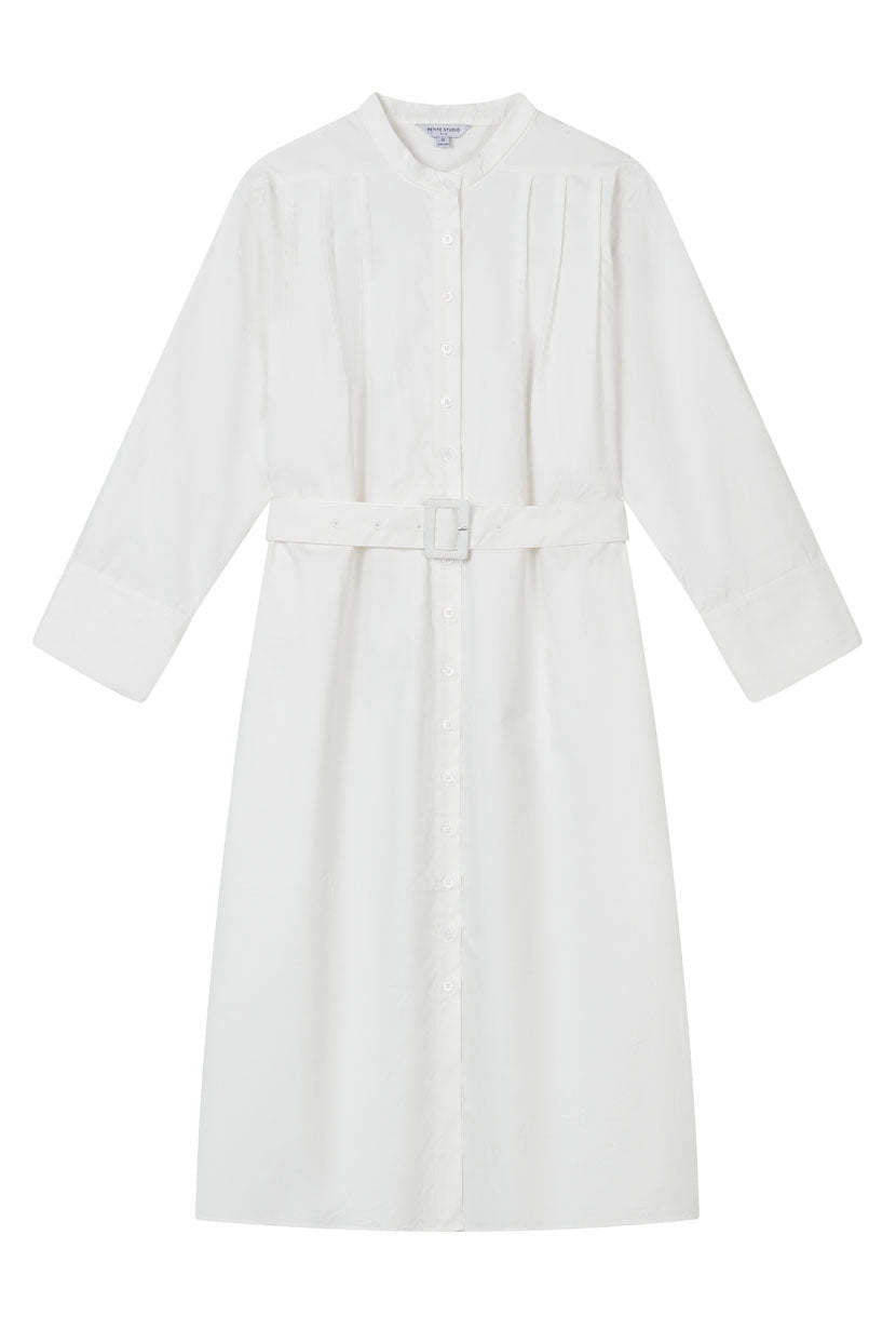 Miles Cotton Midi Dress - White