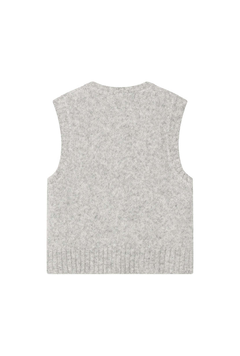 Danica Knitted Alpaca Vest - Gray