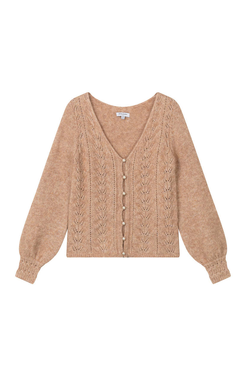 Carissa Mohair Cardigan - Camel