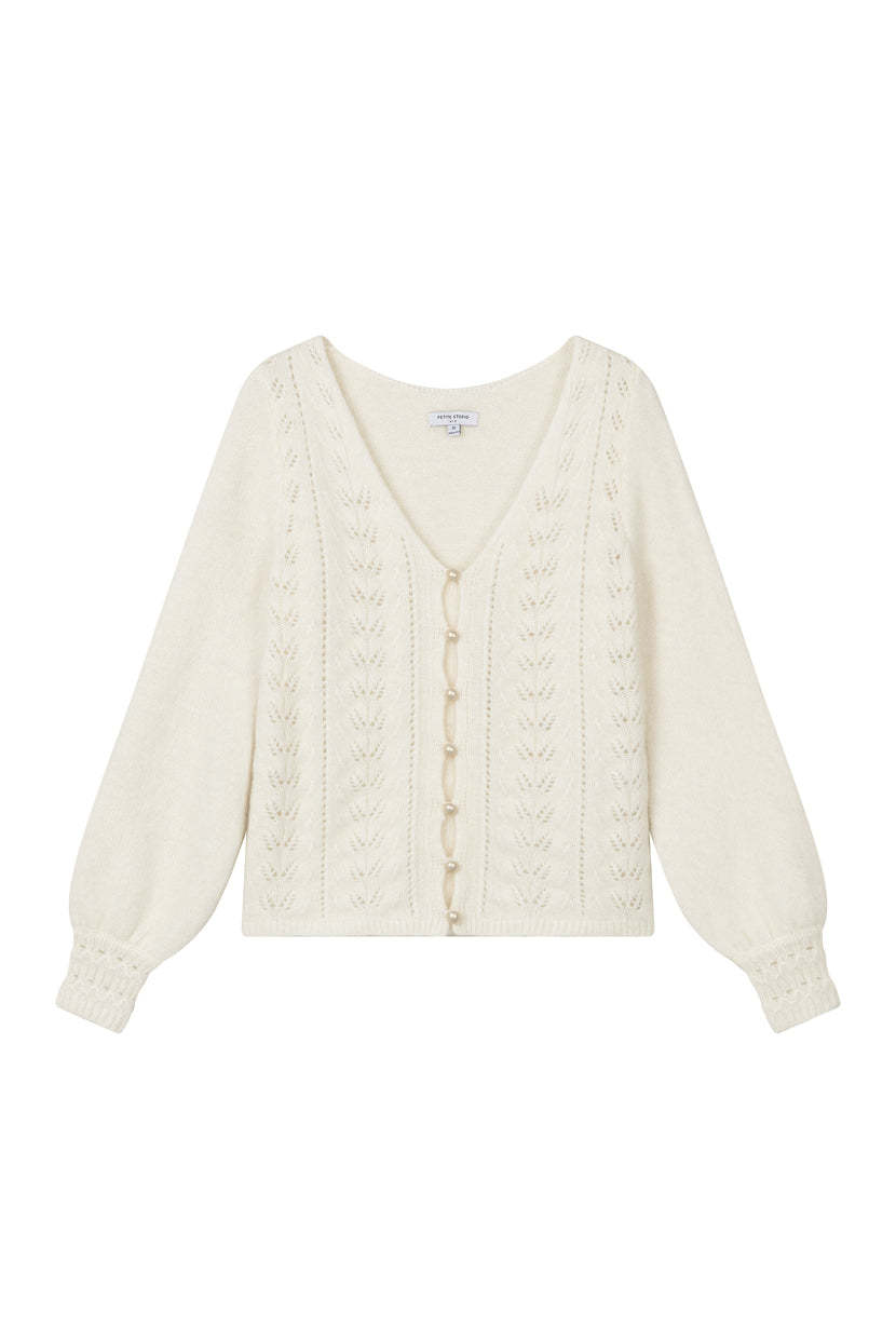 Carissa Mohair Cardigan - Ivory