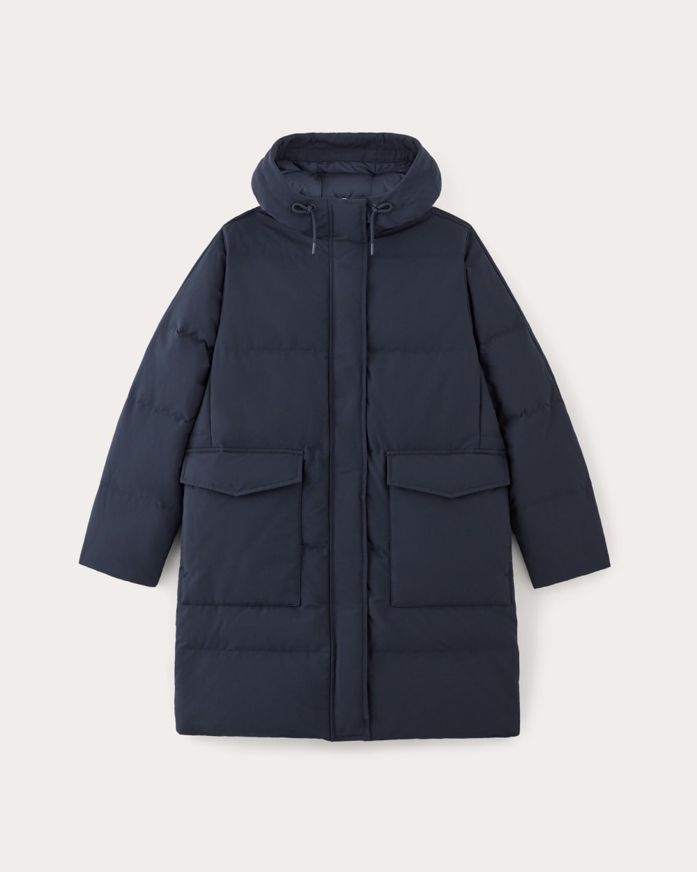 womens-renew-long-puffer-navy | alt