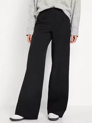High-Waisted Pull-On Pixie Super Wide-Leg Pants