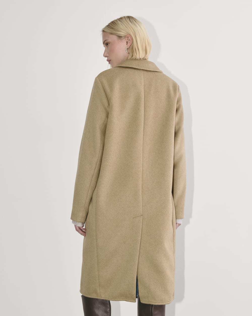 The Topcoat in Wool | Dark Heathered Camel