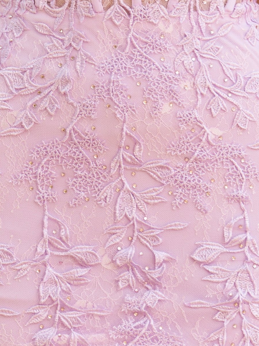 Ethel |Sheath Lace Strapless Homecoming Dress with Appliques